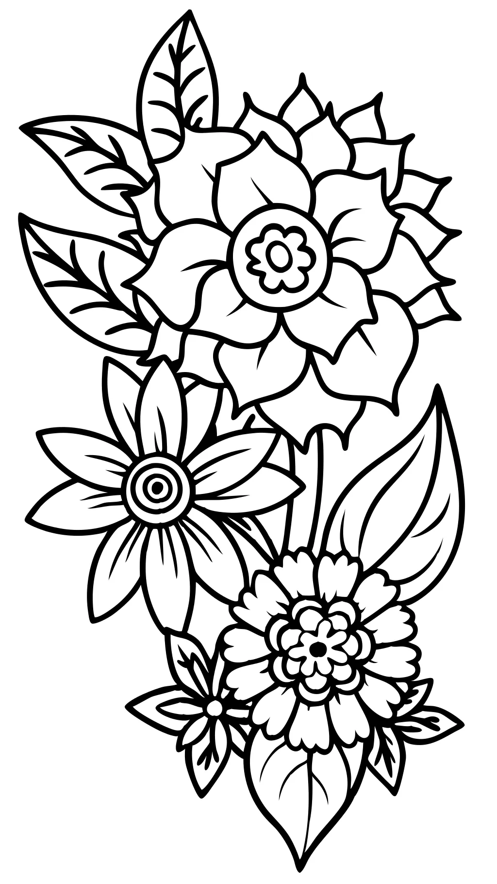 coloriages de fleurs